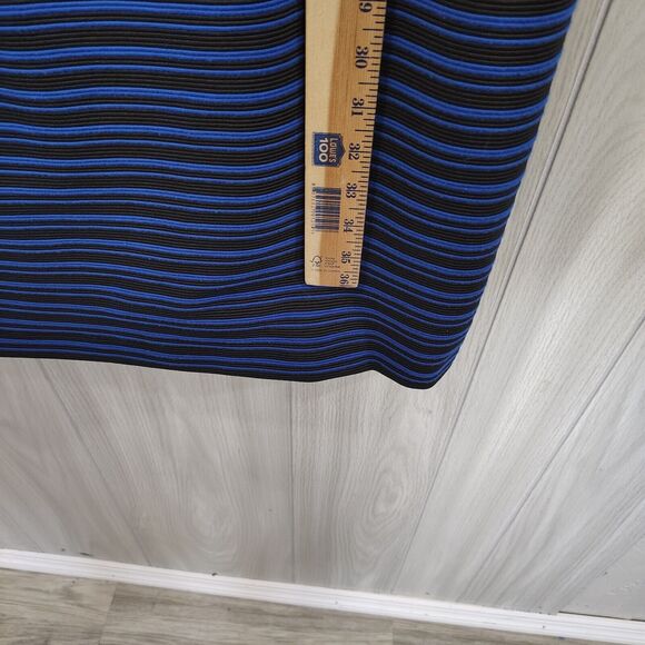 Dana Buchman Blue And Black Striped Sleeveless Sheath Dress Size 16 - Picture 9 of 11